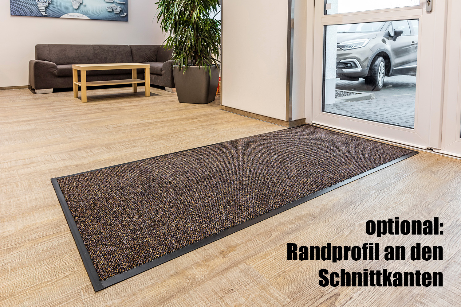 sauberlaufmatte-graphit-mit-randprofil-braun